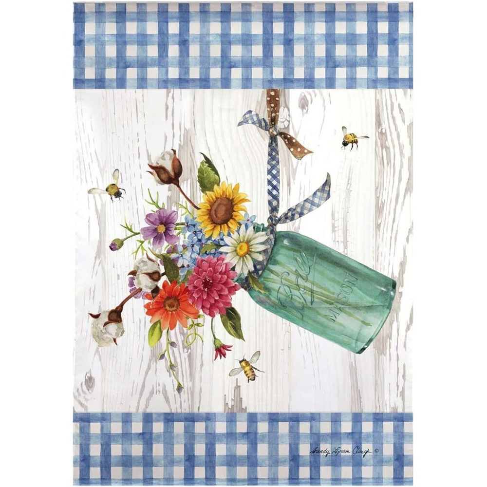 Briarwood Lane Garden Flag Unisex 12.5x18 Blue New Floral Farm Fresh Indigo